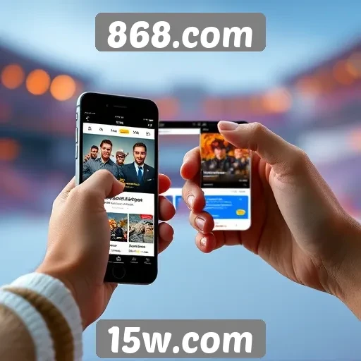 Interface do site 868.com é otimizada para dispositivos móveis
